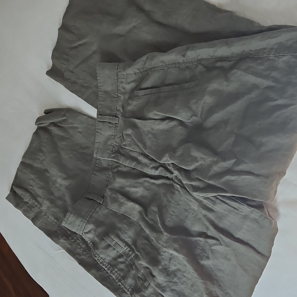 Everlane Olive Green Wide-Leg Trousers